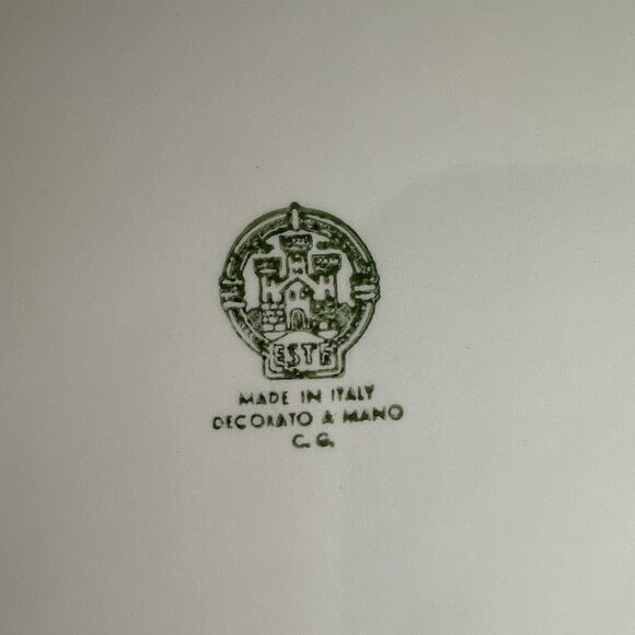Este Made in Italy P/32 Decorator & Mano Parrot Plate (10.5”) - Picture 4 of 7